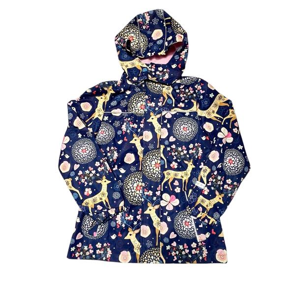 NWT Resogaa Fleece Lined Rain Jacket with Hood Size 140 - Picture 1 of 8